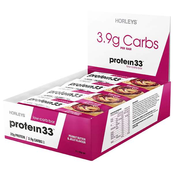 Horleys Protein 33 Low-Carb Bars Box of 12