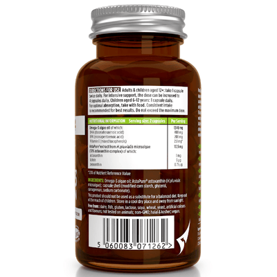 Igennus Pure & Essential Vegan Omega-3 & Astaxanthin 60 Caps