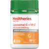 Healtheries Liposomal C + Vit C Advanced 1000mg 30 Tabs