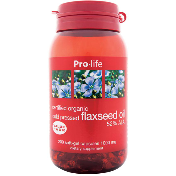 Pro-life Flaxseed Oil 200 Softgels