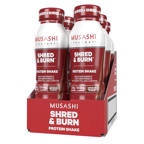 Musashi Shred & Burn Shake Pack of 6