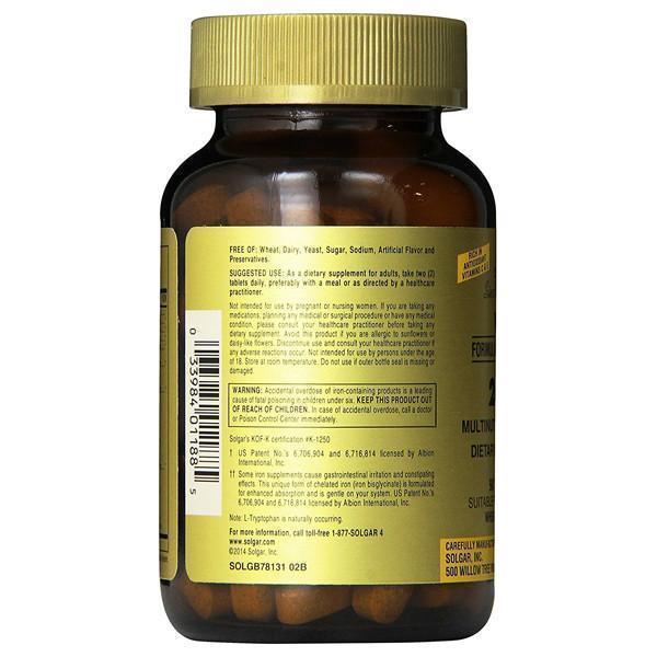 Solgar VM 2000 Multi-Nutrient 90 Tabs-Physical Product-Solgar-Supplements.co.nz