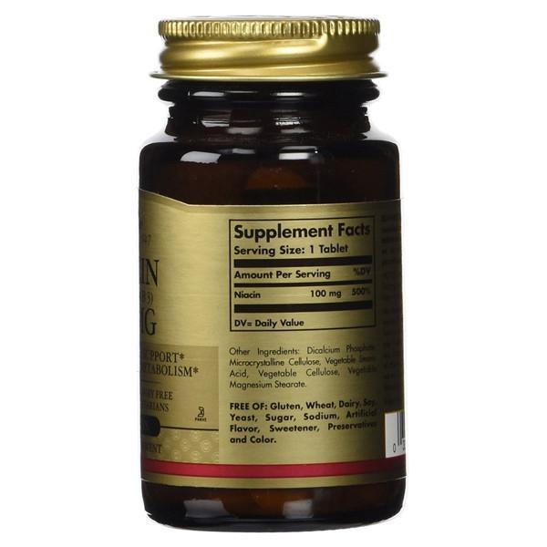Solgar Vitamin B3 (Niacin) 100mg 100 Tablets Vitamins NZ, Vitamins