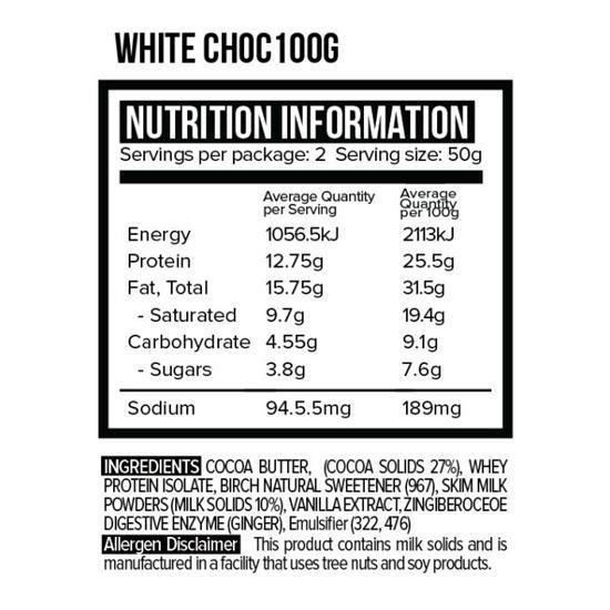Vitawerx White Choc Bar 100g Box of 12 - Supplements.co.nz