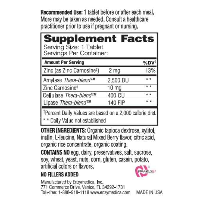 Enzymedica Acid Soothe 30 Chewables