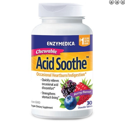 Enzymedica Acid Soothe 30 Chewables