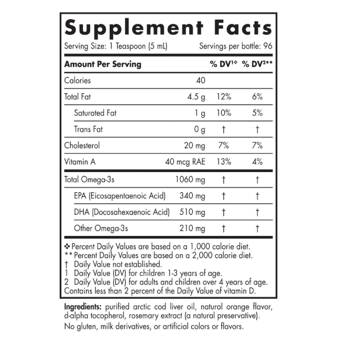 Nordic Naturals Arctic Cod Liver Oil 473ml