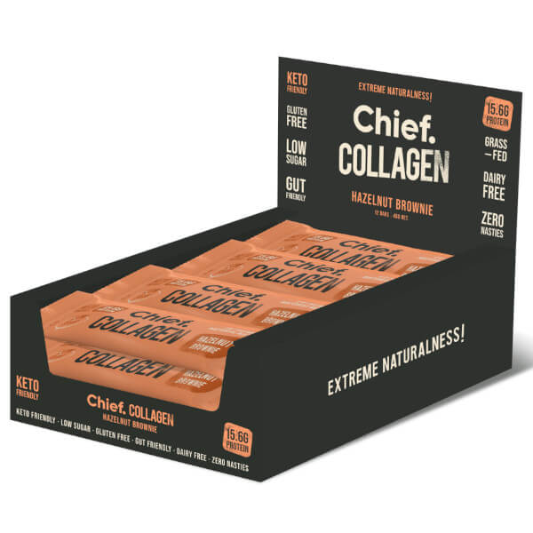 Chief Collagen Protein Bar x12 + FREE Chief Sampler  ( sampler dated OCT 2025 )