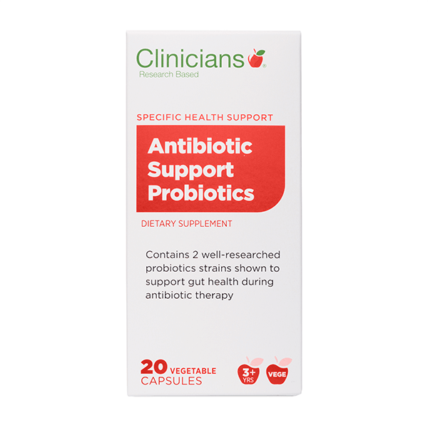 Clinicians Antibiotic Support Probiotics 20 Veggie Capsules