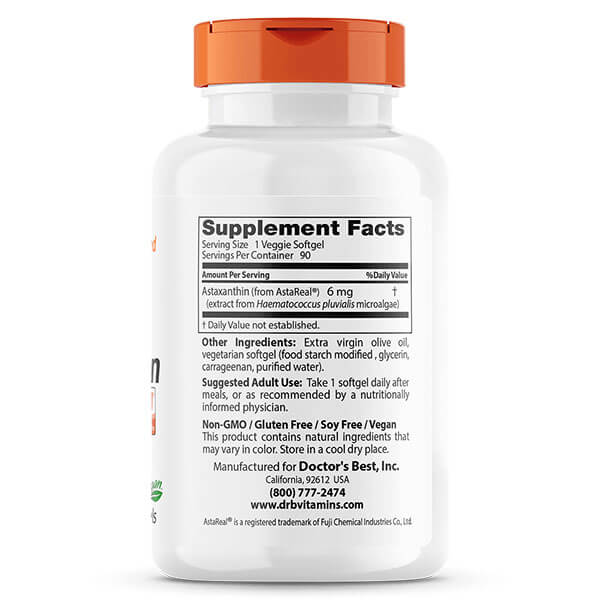 Doctor's Best Astaxanthin 6mg 90 Softgels