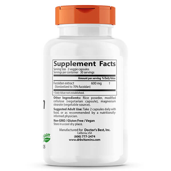 Doctor's Best Fucoidan 70% 60 Veggie Caps
