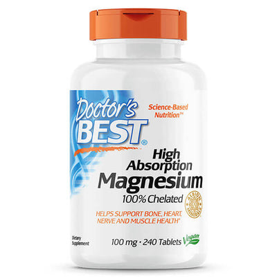 Doctor's Best High Absorption Magnesium 100mg 240 Tablets