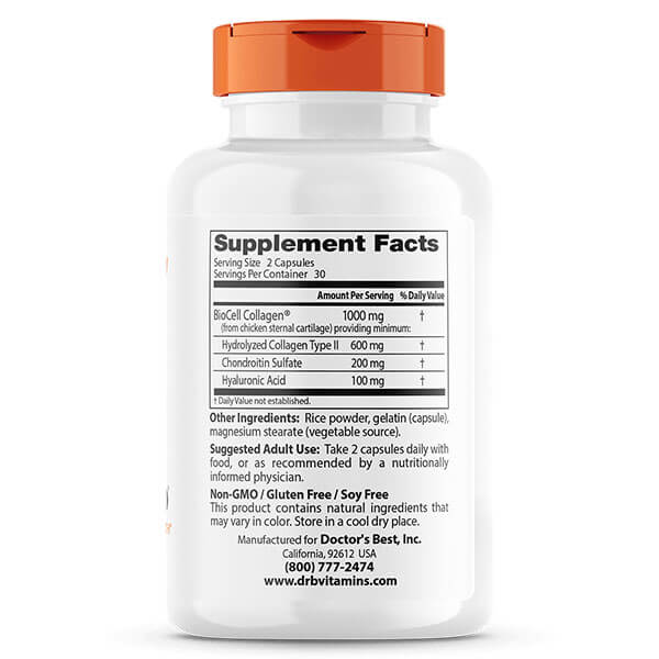 Doctor's Best Hyaluronic Acid with Chondroitin Sulfate 100mg 60 Caps