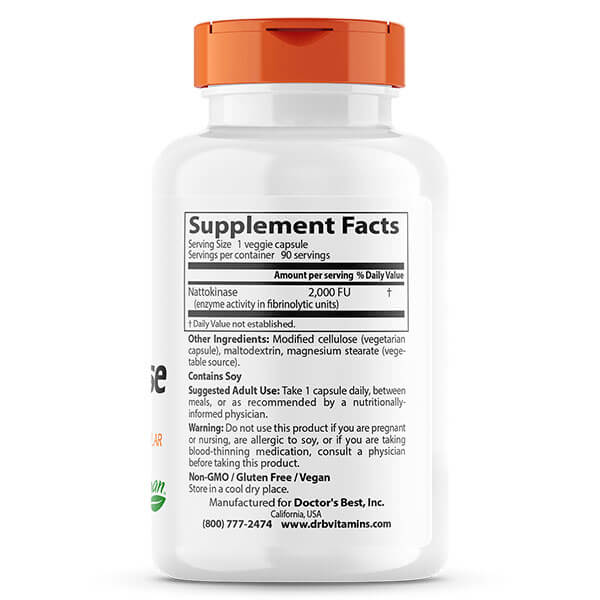 Doctor's Best Nattokinase 2,000 FU 90 Veggie Caps