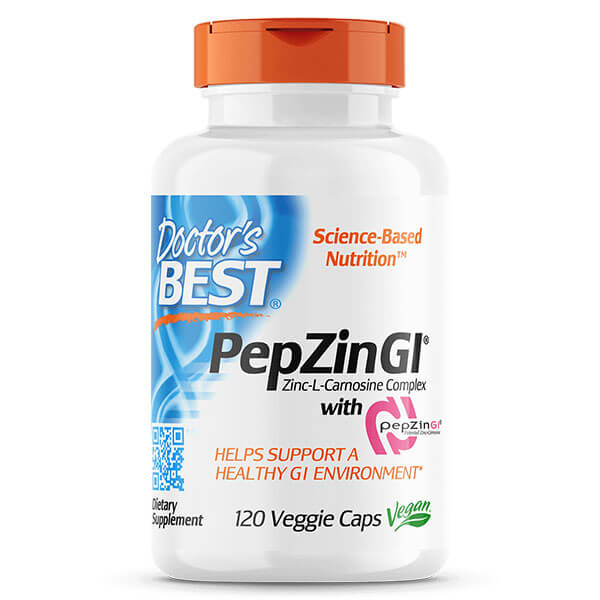 Doctor's Best PepZin GI Zinc Carnosine Complex 120 Veggie Caps