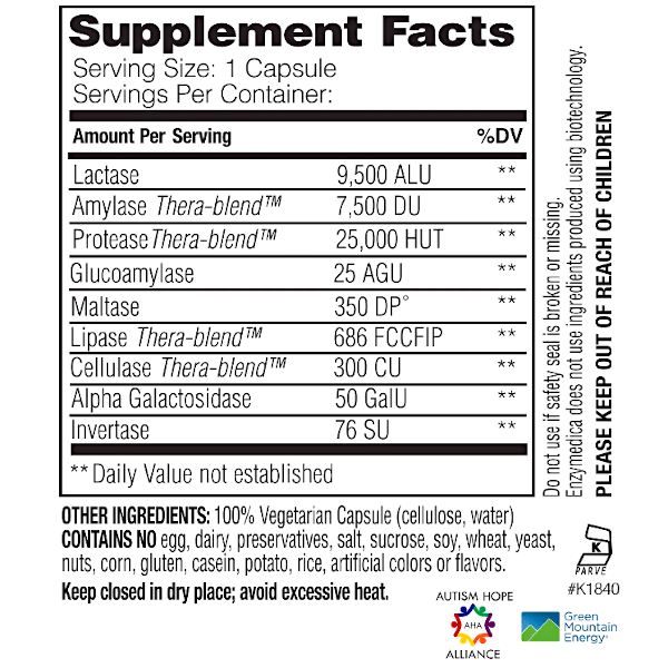 Enzymedica Lacto 30 Caps