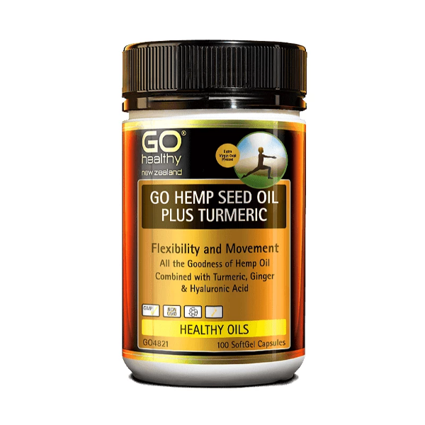 Go Healthy Go Hemp Seed Oil Plus Turmeric 100 Softgels
