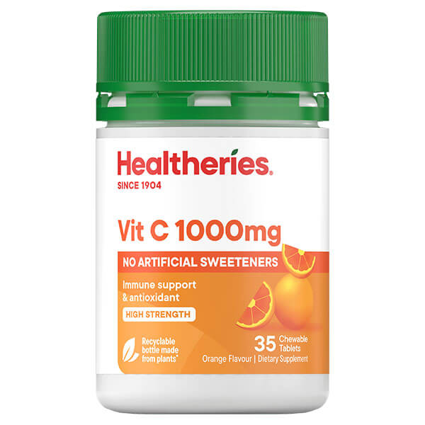 Healtheries Vitamin C 1000mg 35 Chewable Tablets Vitamins NZ