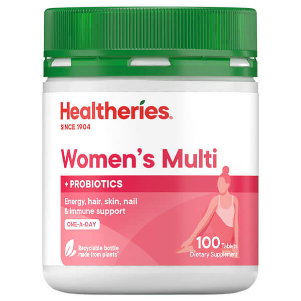 Healtheries Women's Multi One-A-Day with Probiotics 100 Tabs