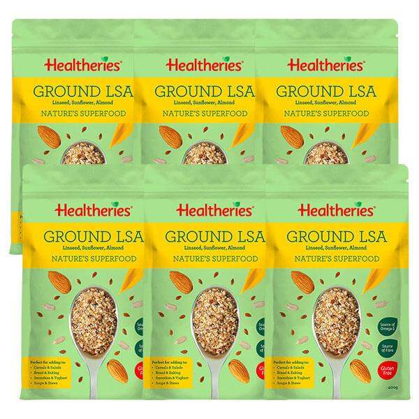 Healtheries Ground LSA 400g x6 (6x Packages)