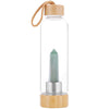 NHT Drink Bottle with Crystal 550ml - Green Aventurine