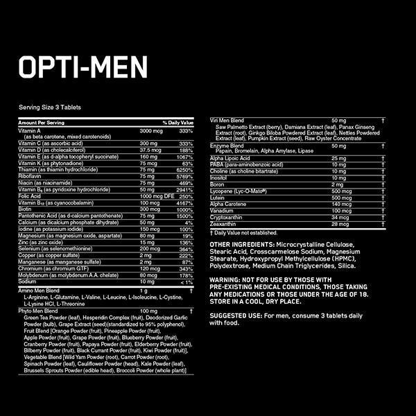 Optimum Nutrition Opti-Men 90 Tablets - Supplements.co.nz