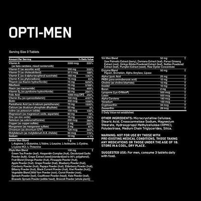 Optimum Nutrition Opti-Men 150 Tablets Physical Product