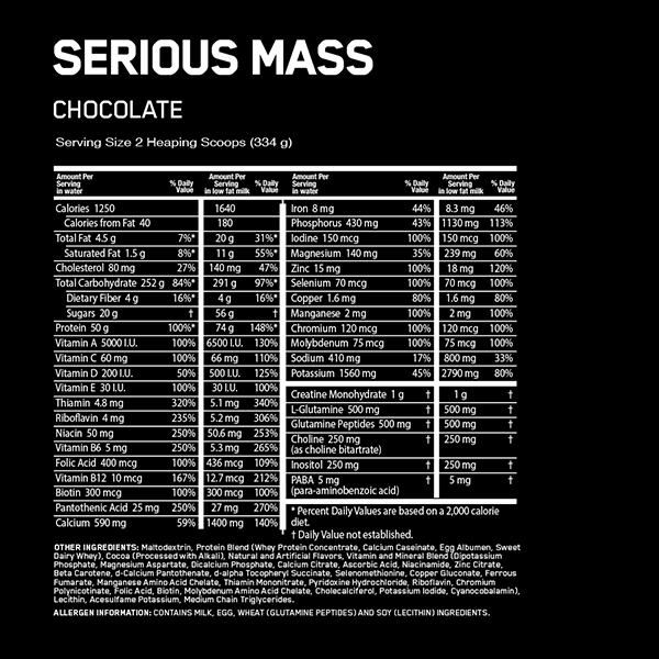 Optimum Nutrition Serious Mass 6lb - Supplements.co.nz