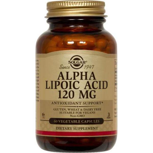 Solgar Alpha-Lipoic Acid 120Mg 60 Vege Caps + Free Pill Box Physical Product