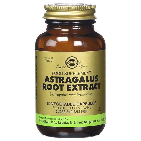 Solgar Astragalus Root Extract 60 Vegetable Capsules + Free Pill Box Physical Product