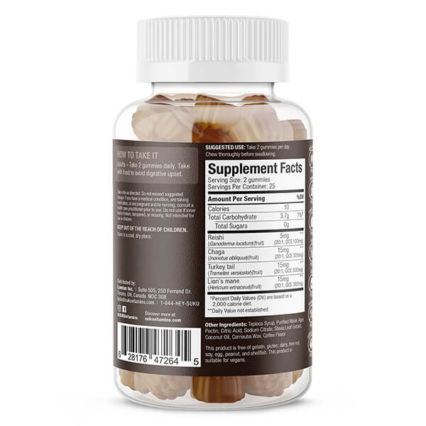 Suku Vitamins Super Mushrooms x50 Gummies